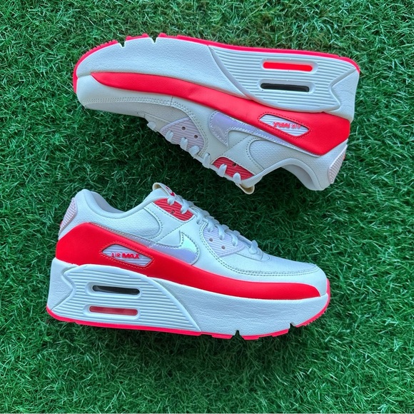 Nike Air Max 90 Platforms Siren Red - Picture 6 of 9